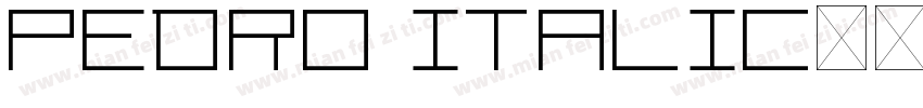 Pedro Italic字体转换
